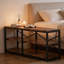 Canapé rustique de style campagnard, table de vestibule à 3 niveaux, console, meuble télé, bibliothèque