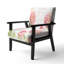 Chaise avec accoudoirs rembourrée en velours Garlyn - Maison Des Fleurs II