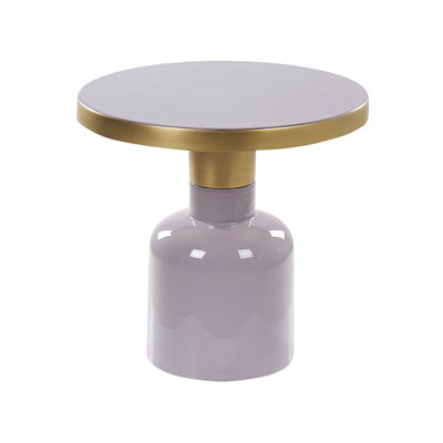 Caiman Pedestal Round Side Table