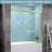 Naturer 56" - 60'' W X 58'' H Double Sliding Tub Door Semi-frameless Bypass Bathtub Door Walk-in Shower Door with Clear Tempered Glass in Brushed Gold