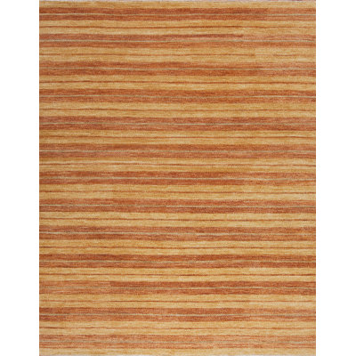 Textures Hand Knotted Wool Striped Area Rug