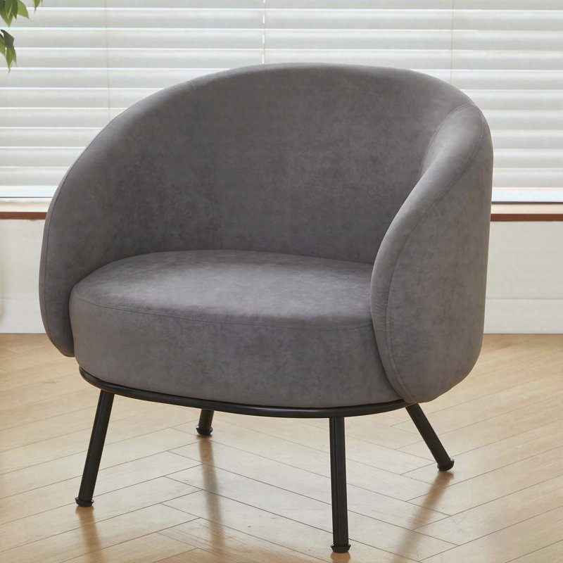 Chaise d'appoint Mid-Century, Gris