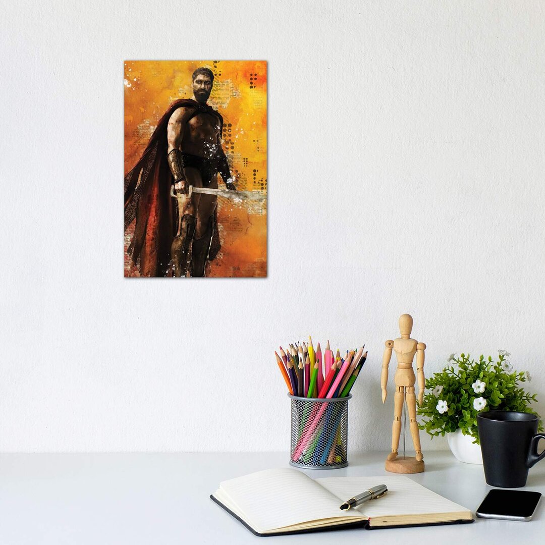 Leinwandbild - Grafikdruck „Leonidas Watercolor” von Durro Art