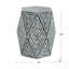 16 x 14 x 18 po, tabourets de jardin hexagonaux, table d'appoint unique Capiz, noir / blanc