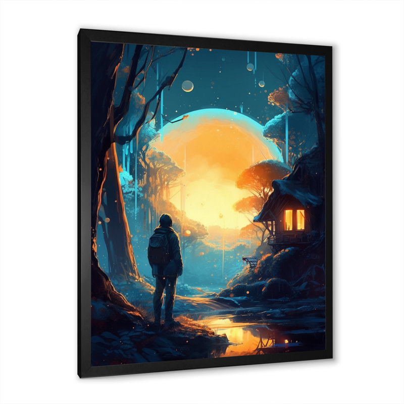 Futuristic Dreams V sur impression sur toile, Cadre d'angle fermé noir, H 20 po x l 12 po x P 1 po