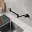 Robinet remplisseur mural noir mat avec bras articulés doubles pour une cuisson facile et efficace
