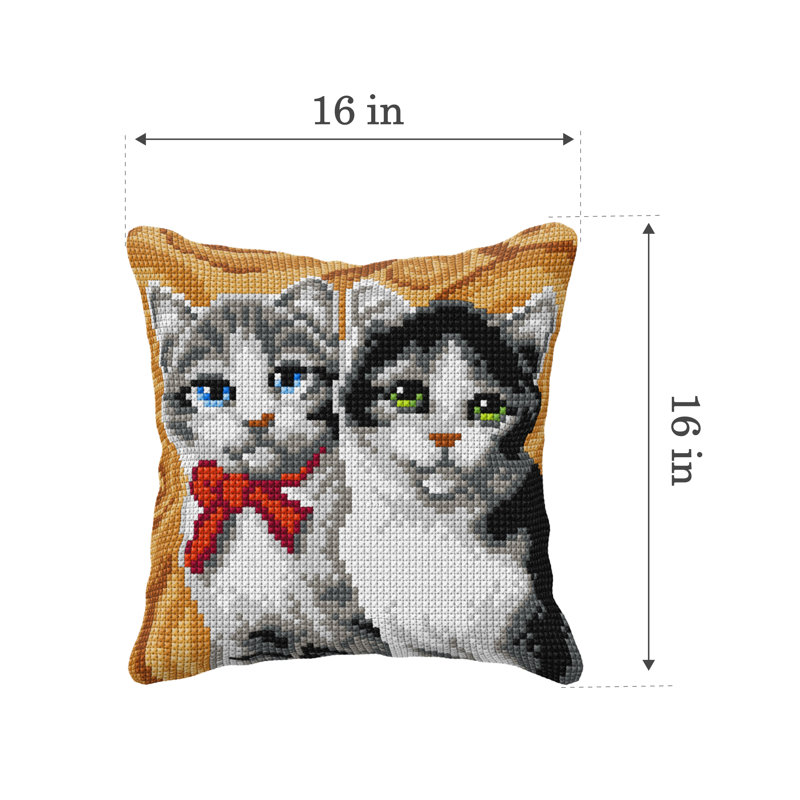 Coussin à pointeau. Kit de point de croix "Chats" 99053
