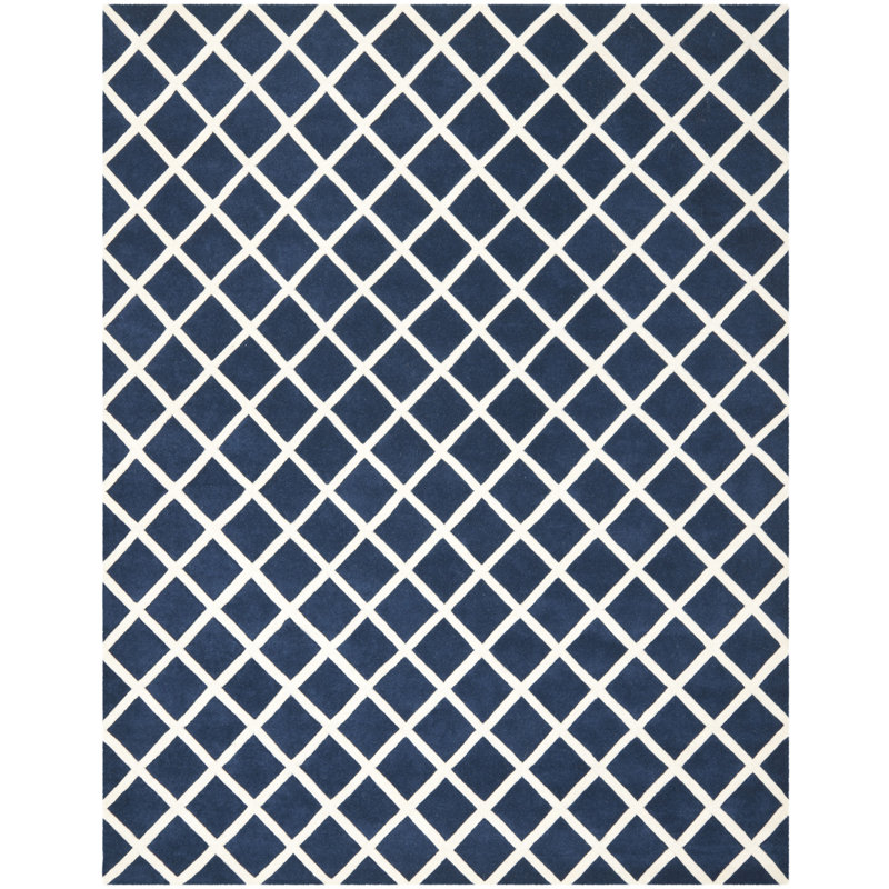 Teresita Hand Tufted Wool Geometric Rug, Rectangle 9' x 12'