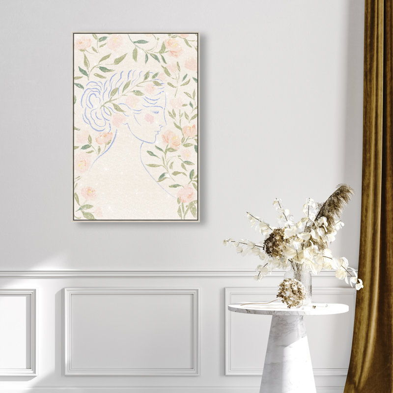 Blooming Hera Print by Oliver Gal, 16"H x 11"W, Silver Floater Frame