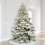 Alaskan White/Green Artificial Christmas Tree with LED White Lights with Stand-1802361615