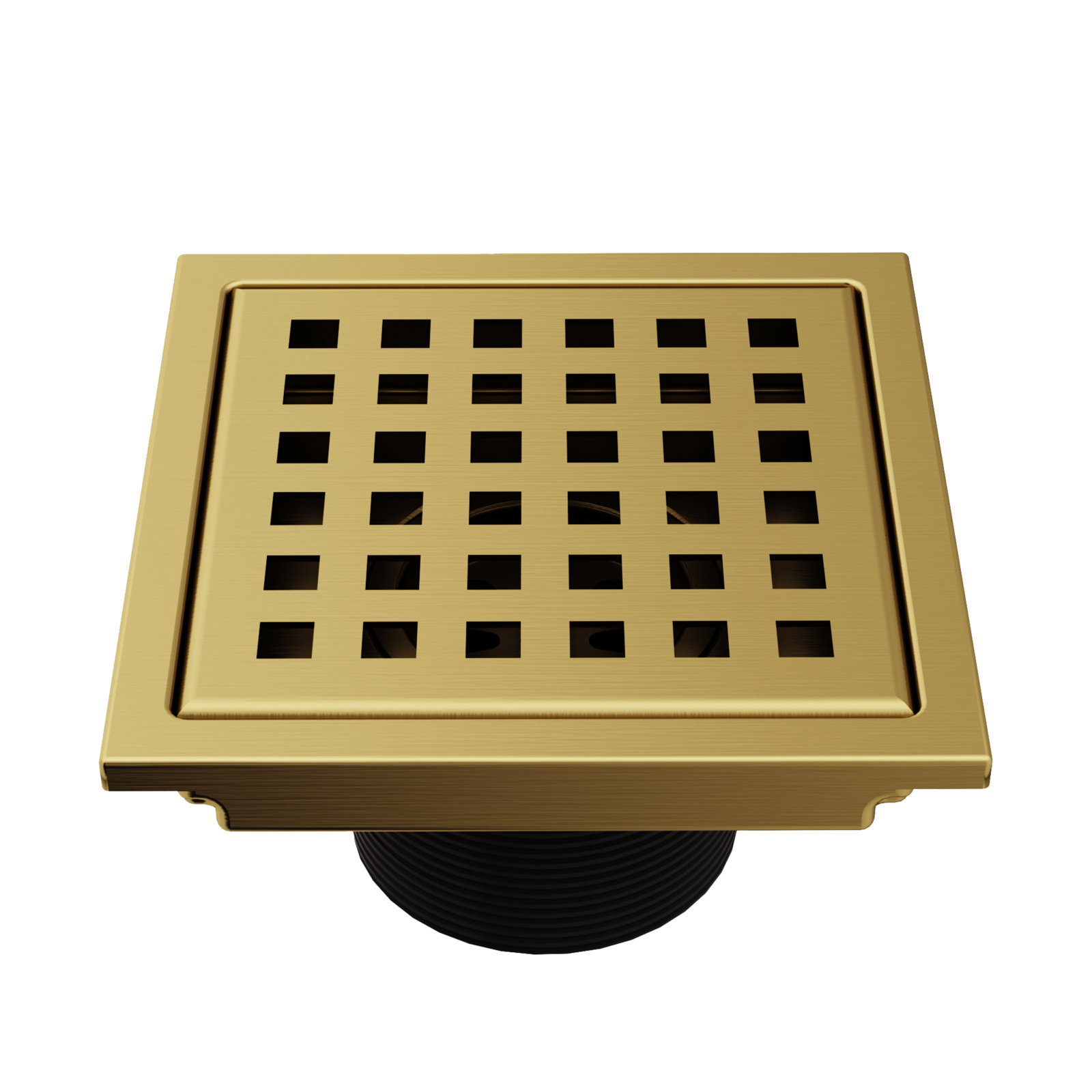 Elan Square Shower Drain, Matte Brushed Gold