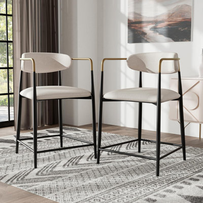Contemporary Style 2pc Counter Height Chair