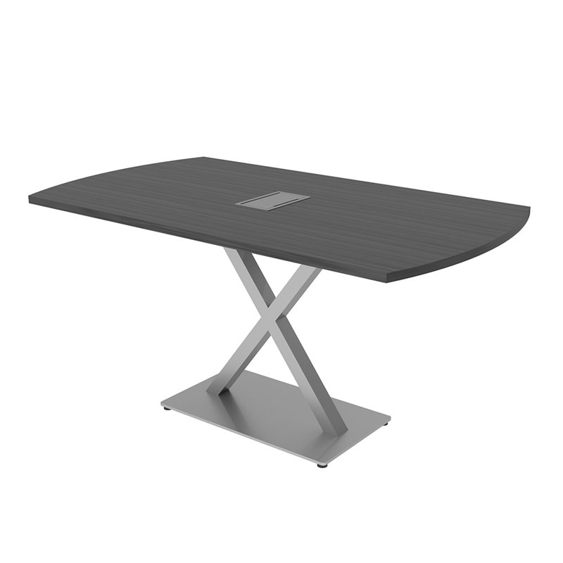Table de conférence Pavert Arc Unité électrique, Asian Night, Argent, H 30 po x l 60 po x P 36 po