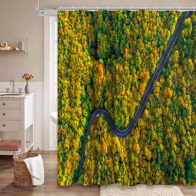 Rideau de douche Road Road Winding Way