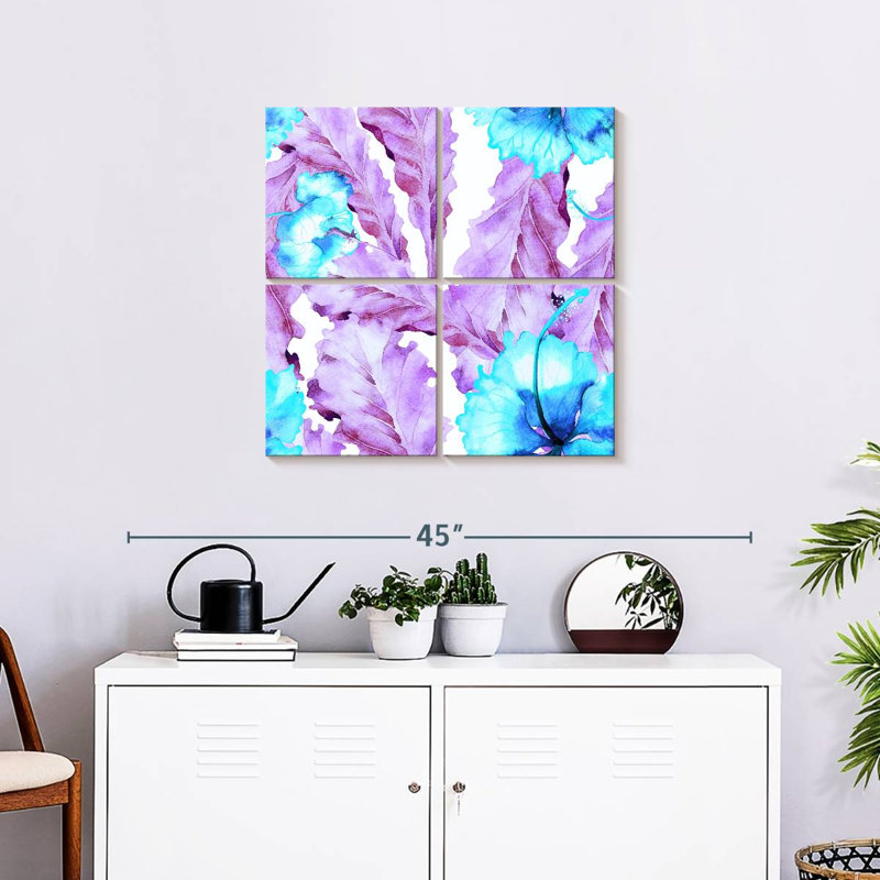 Hibiscus mauve et bleu Kerner, H 26 po x l 26 po
