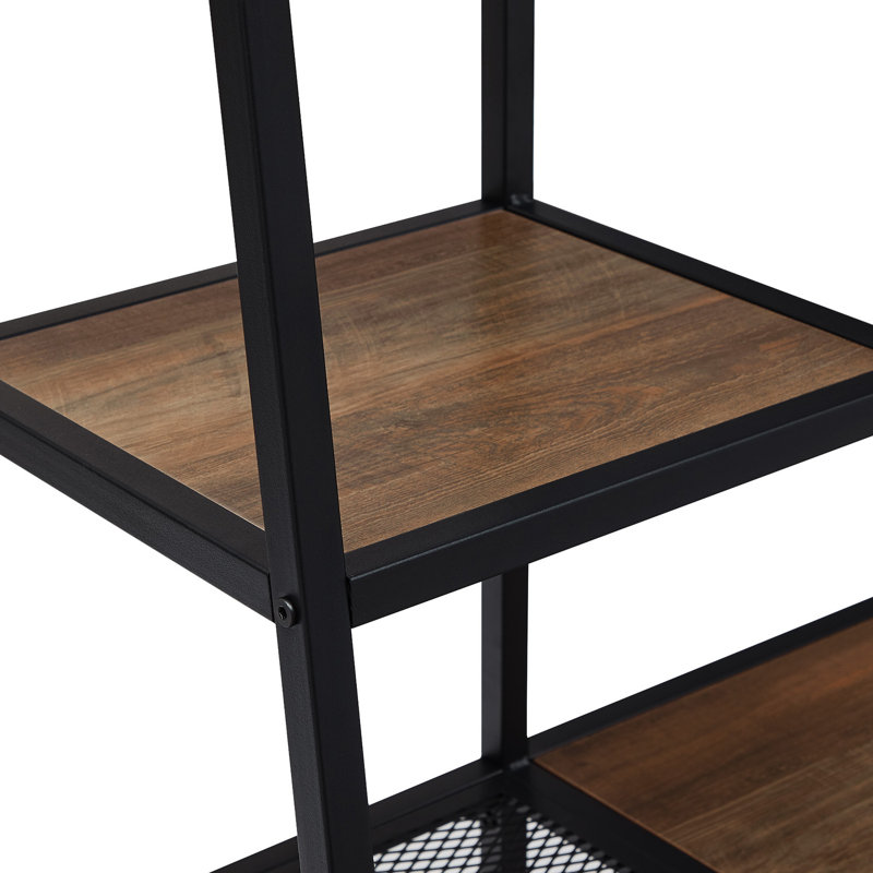 Portemanteau avec rangement pour chaussures Ennassim, Chêne rustique