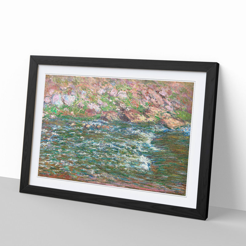 Rapids on the Petite Creuse by Claude Monet - Framed Print, 36cm H x 48cm W x 2cm D, Black Framed
