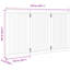 Barrière pour chien pliable Archie & Oscar 3 panneaux 59,1 po en peuplier blanc-782316815-782316813