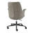 Kermet Bessinger Office Chair In Light Gray Leatherette With Matte Black Steel Base