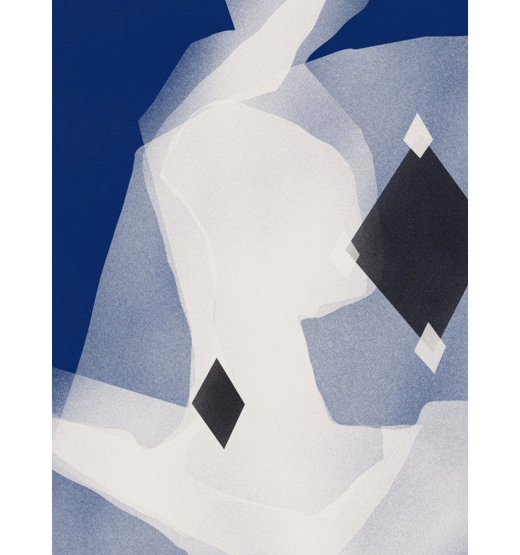 Blue Abstract, 76.2 cm H x 50.8 cm W