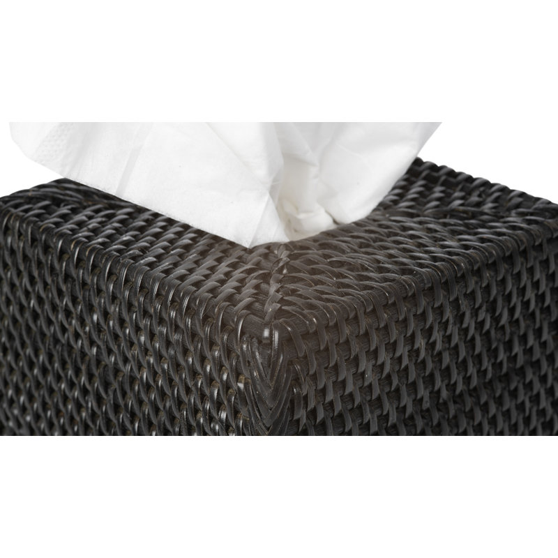 Bavan Tissue Box Cover, Black