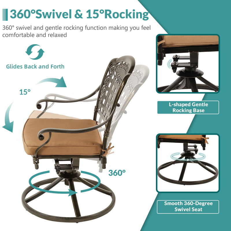 Canora Grey Meetwarm 9-Piece Outdoor Patio Dining Set, All Weather