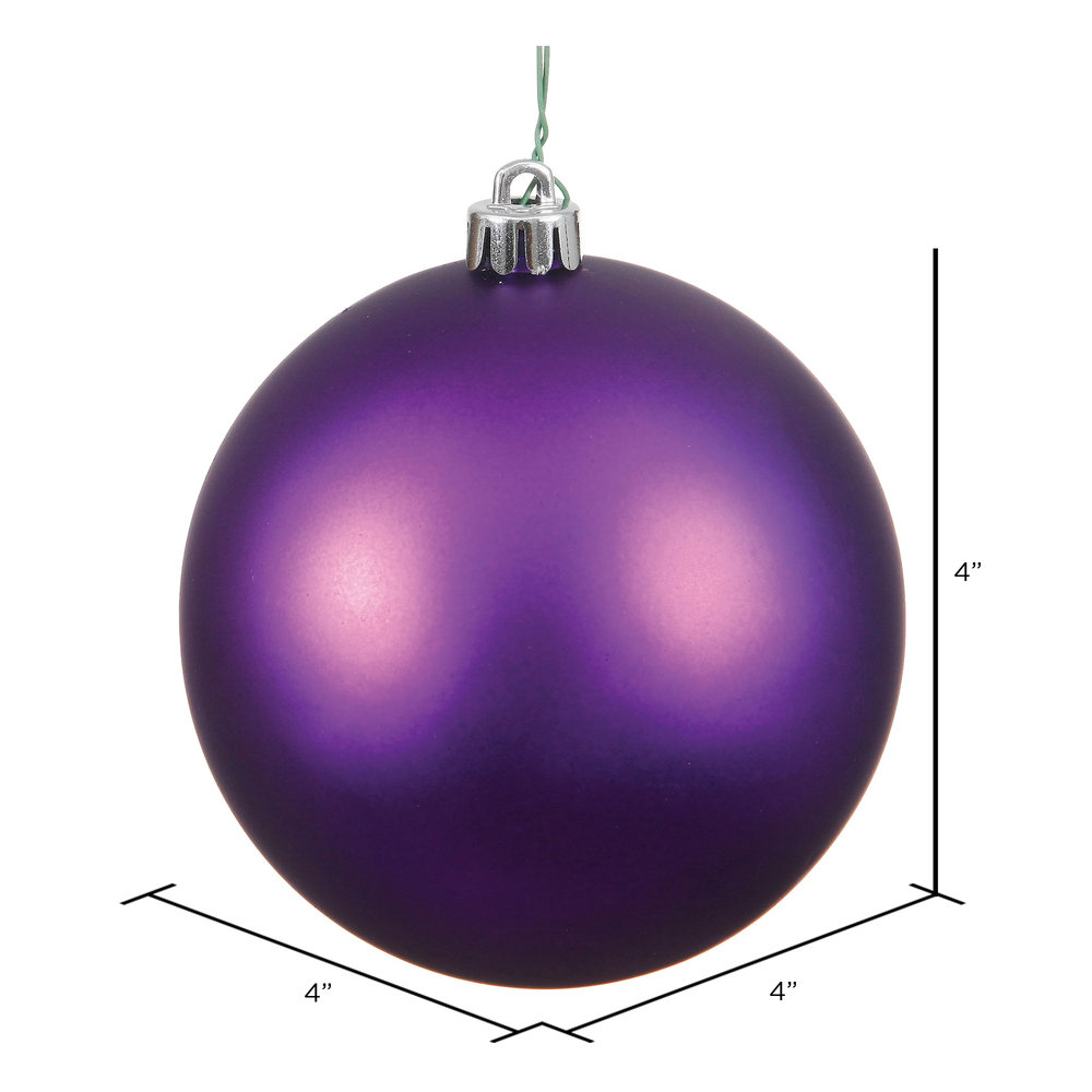 4" Shatterproof Bauble, Plum 