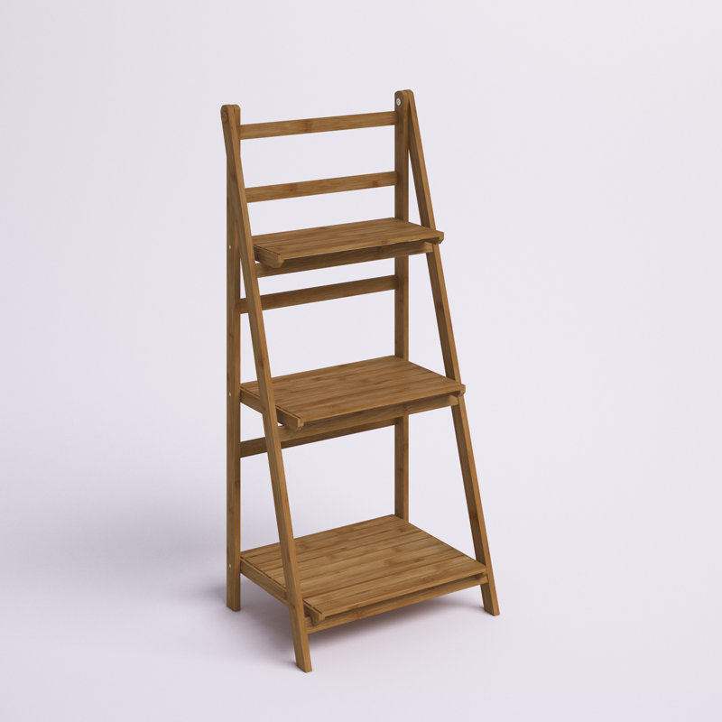 Nickalis Bamboo Freestanding Bathroom Shelves, Natural