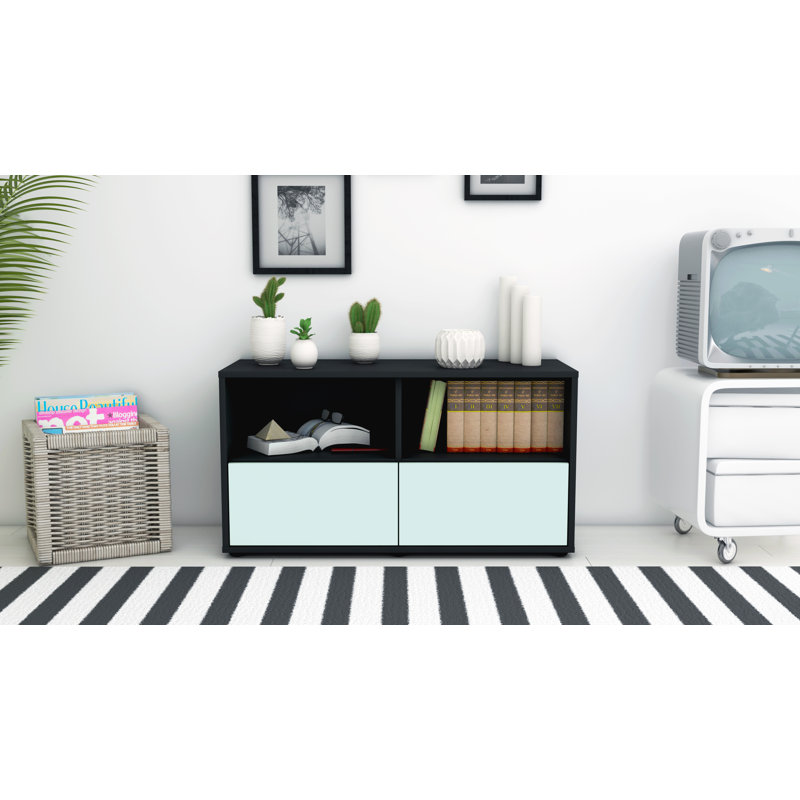 Oak Park 92cm Sideboard, Anthracite/Light blue