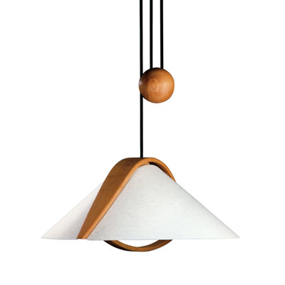 Luminaire suspendu en bois de hêtre 2 lumières Madyson