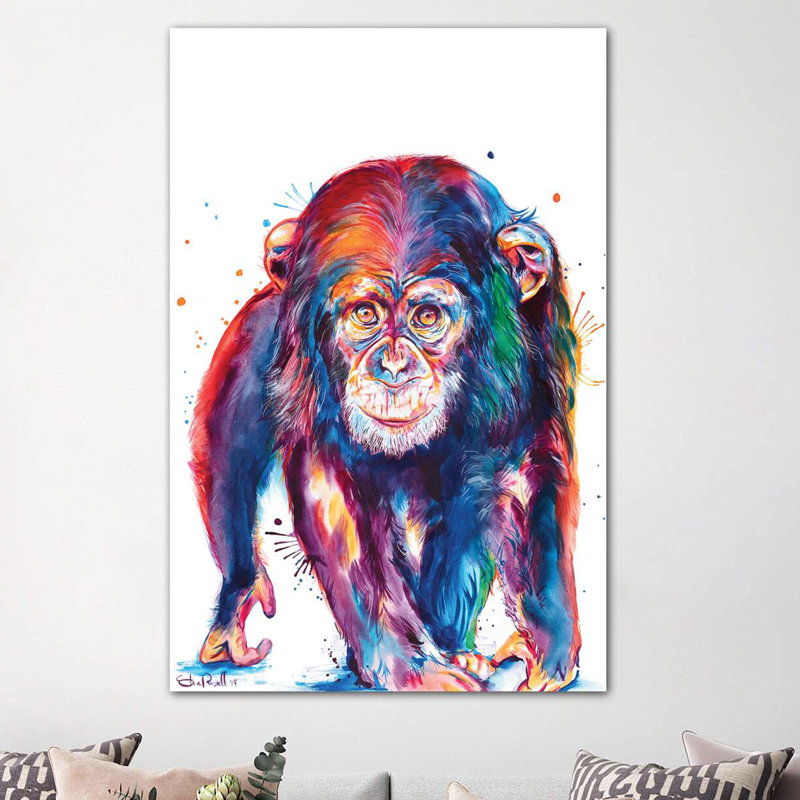 Chimp - Wrapped Canvas Painting, 152.5 cm H x 101.5 cm W