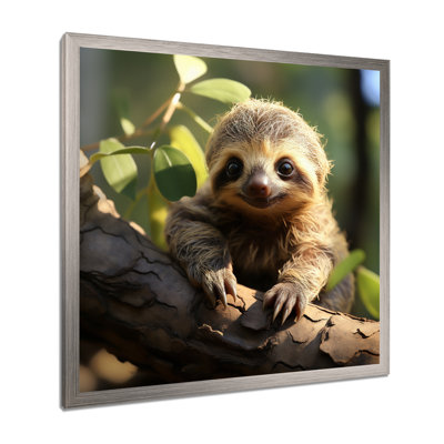 Photo de bébé paresseux - reproduction sur toile