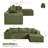 Thaxted Boneless 2 - Piece No Assembly Required Upholstery Sofa Free Combination Sofa with Pillow-1346632798