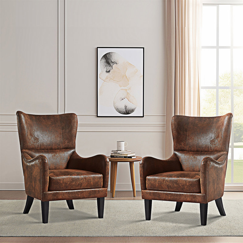 Chaise rembourrée avec accoudoirs, ensemble de 2