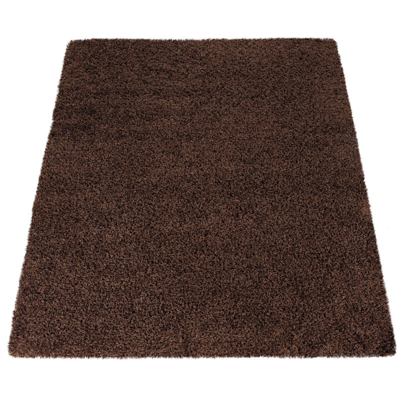Epperson Solid Colour Shag Area Rug, Rectangle 140 x 200cm