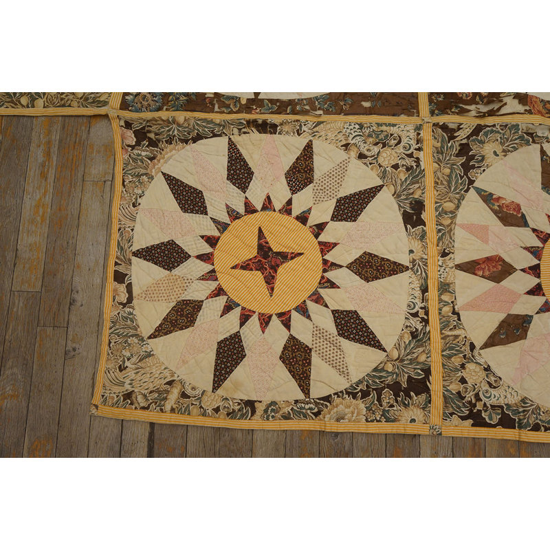 Antique Quilt America Geometric Flat Weave Rug