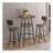 Bar table, equipped with 2 bar stools , with backrest and partition