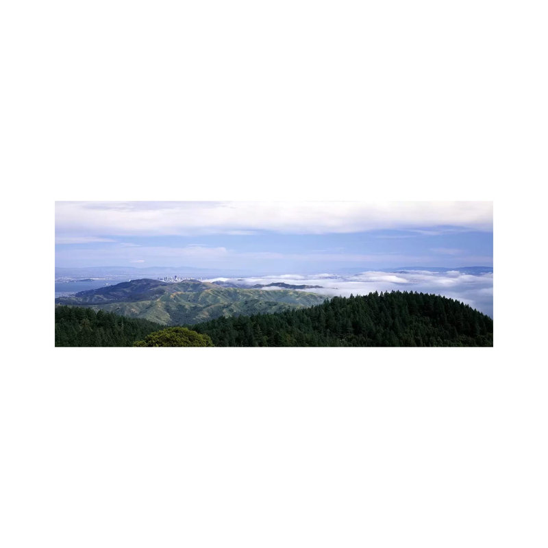 View of San Francisco from Mt TamalPAis, Marin County, California, USA 1 Piece Wrapped Canvas Panoramic Wall Art