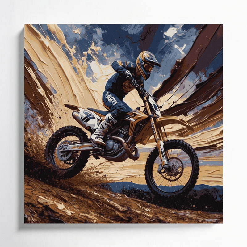 Art mural en toile Sports Motocross
