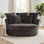 Fauteuil demi-tonneau rembourré de 55 po de largeur