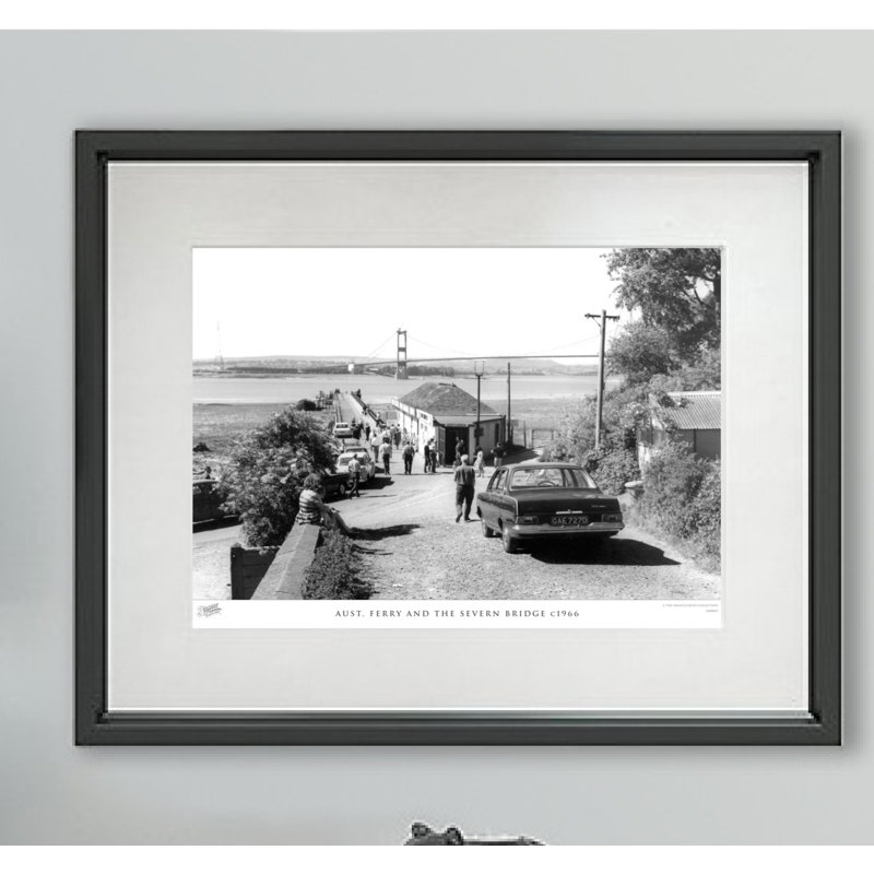 Aust, Ferry And The Severn Bridge C1966 - Single Picture Frame Print, 28cm H X 36cm W x 2cm D