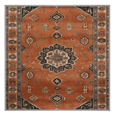 Tapis brun lavable à la machine