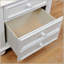 Table de chevet en bois avec 2 tiroirs, blanc