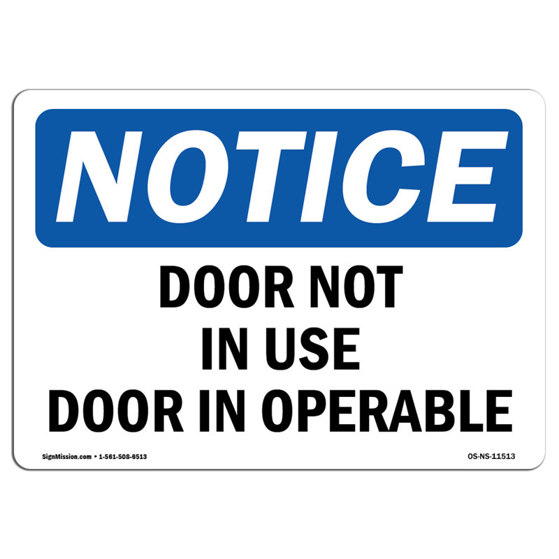 Panneau de porte en plastique non utilisable 10 po x 7 po
