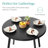 Brattleboro 35.5In Mid-Century Modern Round Dining Table W/ Steel Legs, Adjustable Feet-1594900451
