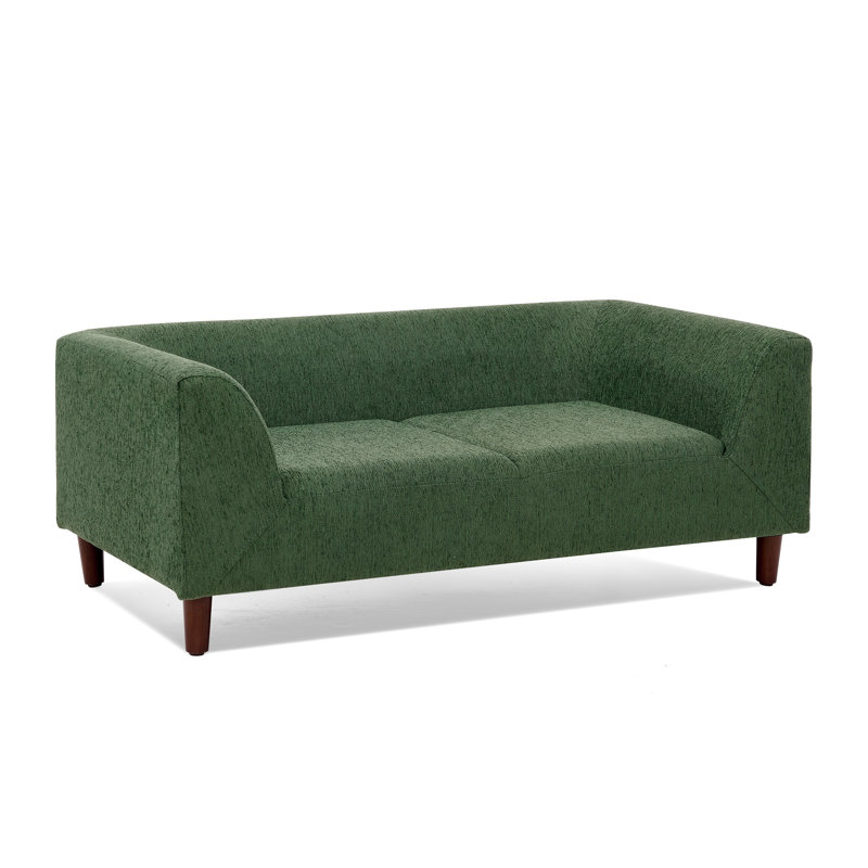 Modern Olive Green Pet Sofa with Backrest and Armrests - Elevated Dog Couch for Small to Medium Dogs, Stylish Indoor Furniture