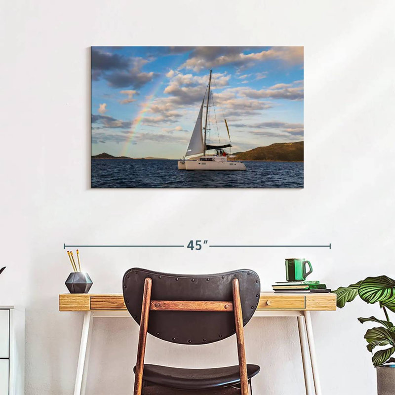 Mehar Rainbow Over Catamaran, 24" H x 36" W