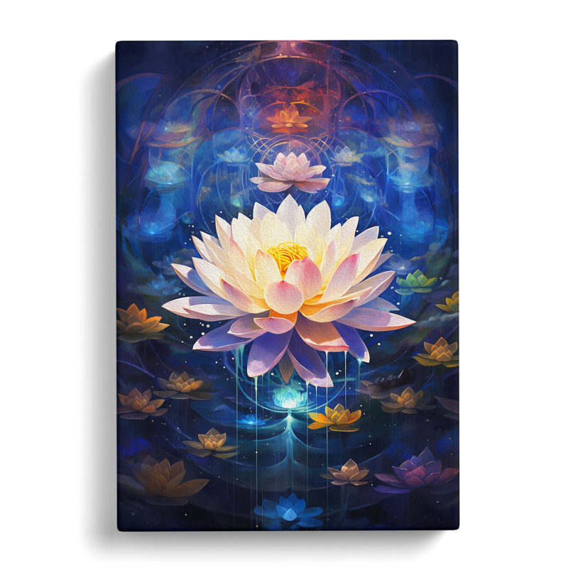 Lotus Flower Abstract No.3 - Wrapped Canvas, 50cm H x 35cm W x 3cm D