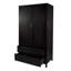 Armoire en bois antique avec 2 tiroirs l 45 po x H 84 po Nora-133430723