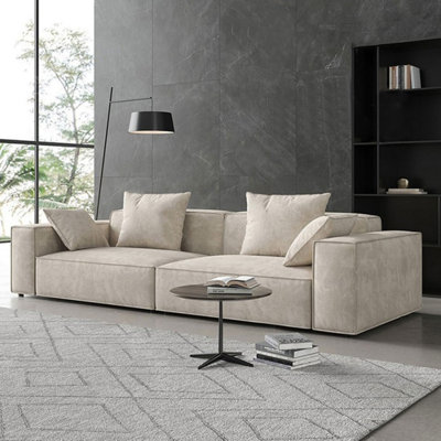 Coussin modulaire beige en polyester